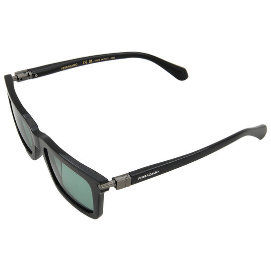 Salvatore Teal Rectangular Men's Sunglasses