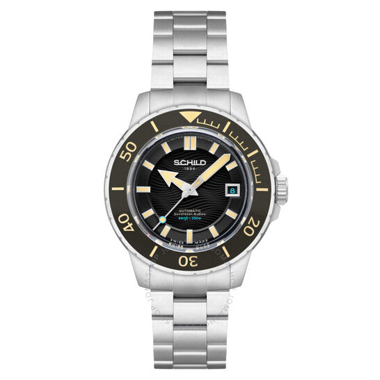 ساعة شيلد هيرمان الأوتوماتيكية للرجال بمينا رمادي