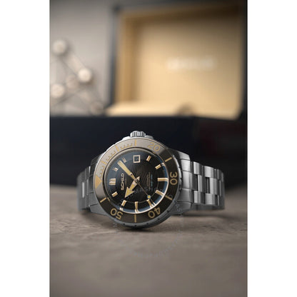 ساعة شيلد هيرمان الأوتوماتيكية للرجال بمينا رمادي