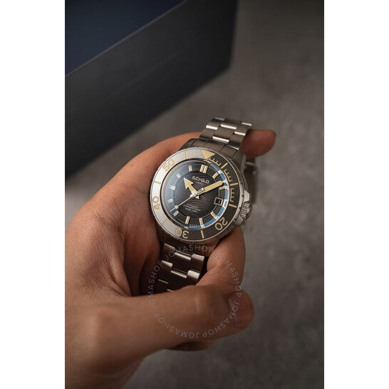 ساعة شيلد هيرمان الأوتوماتيكية للرجال بمينا رمادي