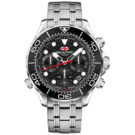 Seapro, Mondial Timer Chronograph Quartz Black Dial Men's Watch