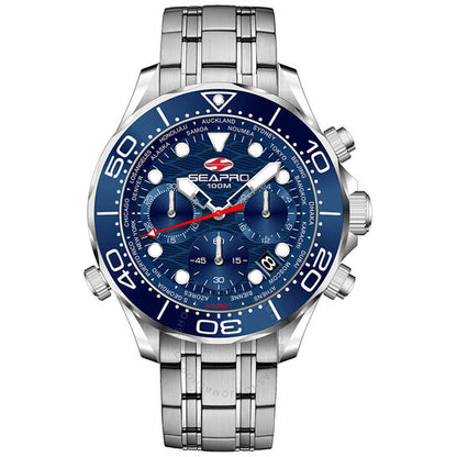 Seapro, Mondial Timer Chronograph Quartz Blue Dial Men's Watch