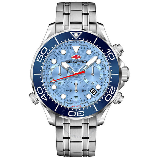 Seapro, Mondial Timer Chronograph Quartz Blue Dial Men's Watch