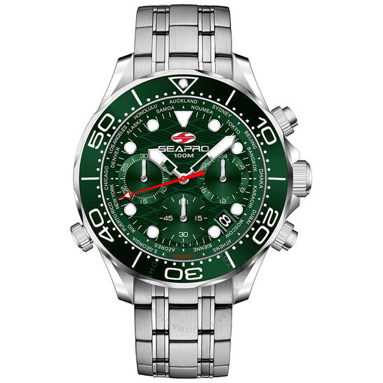 Seapro, Mondial Timer Chronograph Quartz Green Dial Men's Watch