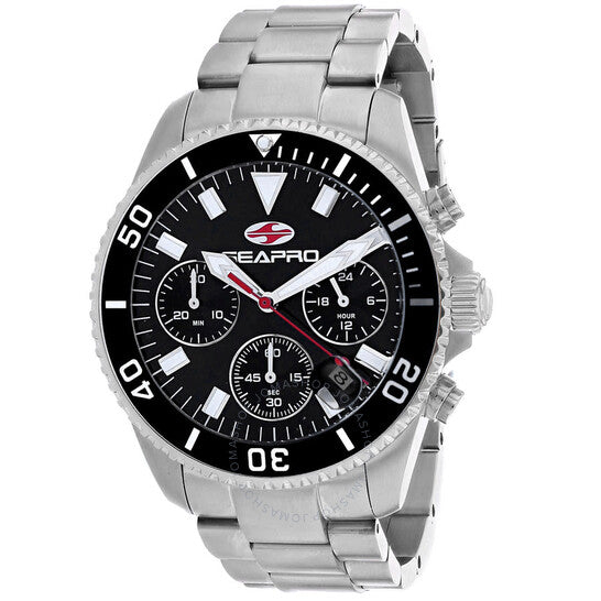 Seapro, Scuba 200 Chrono Black Dial Men's Watch