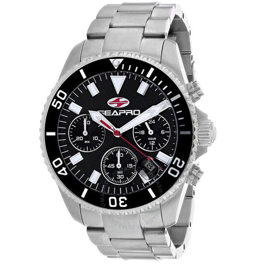 Seapro, Scuba 200 Chrono Black Dial Men's Watch