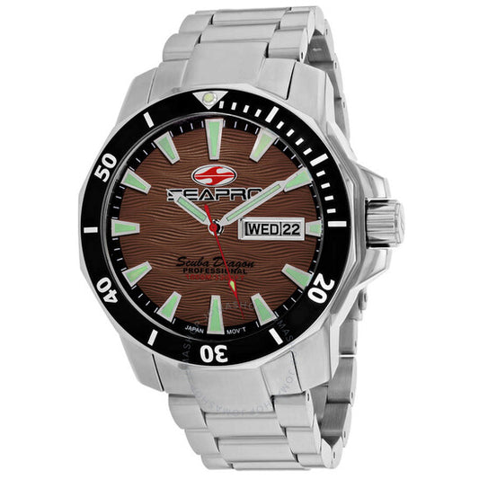 Seapro, Scuba Dragon Diver Limited Edition 1000 Meters Brown Dial Men's Watch