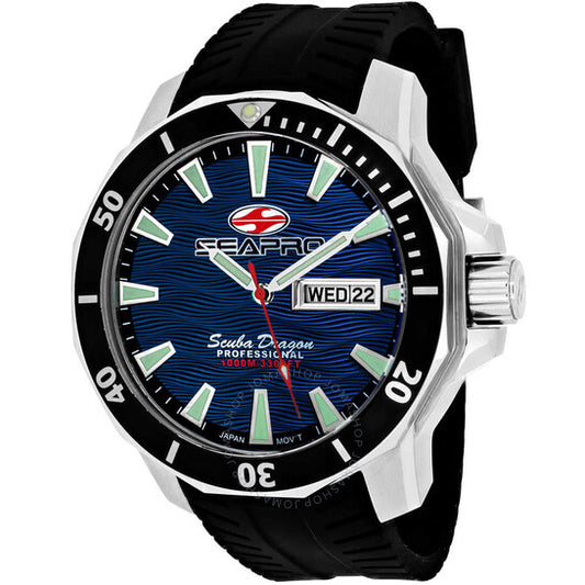 Seapro, Scuba Dragon Diver Limited Edition 1000 Meters Quartz Blue Dial Men's Watch