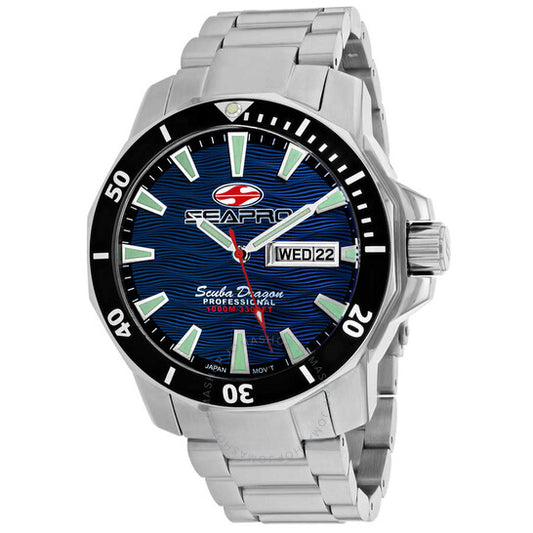 Seapro, Scuba Dragon Diver Limited Edition 1000 Meters Quartz Blue Dial Men's Watch