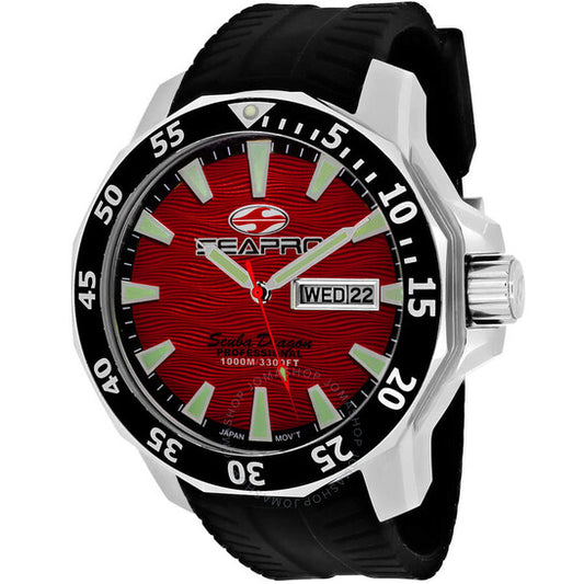 Seapro, Scuba Dragon Diver Limited Edition 1000 Meters Quartz Red Dial Men's Watch