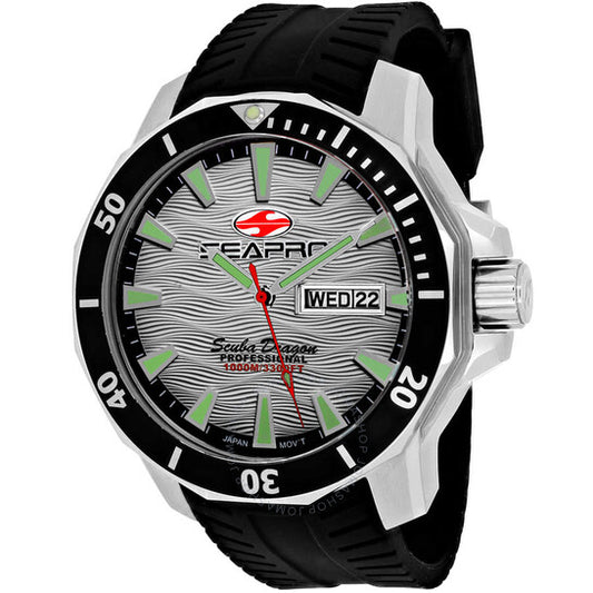 Seapro, Scuba Dragon Diver Limited Edition 1000 Meters Quartz Silver Dial Men's Watch