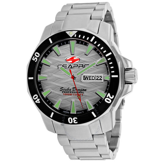 Seapro, Scuba Dragon Diver Limited Edition 1000 Meters Quartz Silver Dial Men's Watch