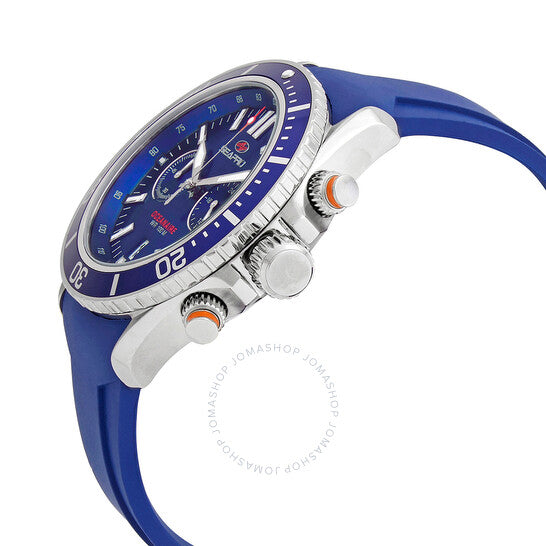 ساعة سيابرو ثراش كرونوغراف كوارتز بمينا زرقاء للرجال