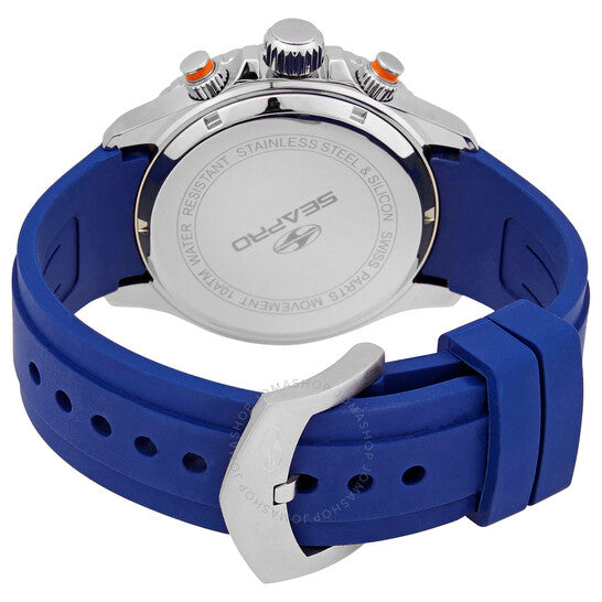 ساعة سيابرو ثراش كرونوغراف كوارتز بمينا زرقاء للرجال