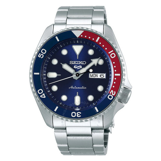 Seiko, 5 Automatic Blue Dial Pepsi Bezel Men's Watch