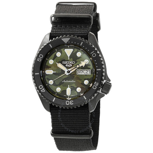 Seiko, 5 Sports Automatic Green Camouflage Dial Men's Watch