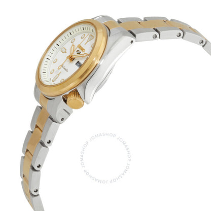 Seiko, 5 Sports White Dial Two-tone Ladies Watch