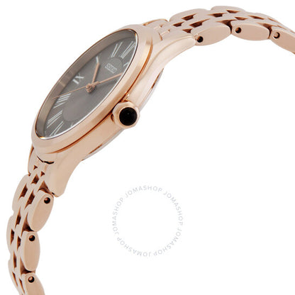 ساعة سيكو الكلاسيكية للسيدات، كوارتز، مينا رمادي