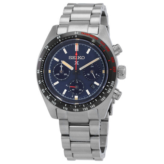 ساعة سيكو بروسبكس كرونوغراف للرجال بمينا زرقاء