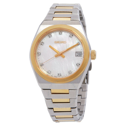 Seiko, Quartz White Mother of Pearl Dial Ladies Watch