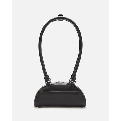 Self-Portrait Black Leather Mini Shoulder Bag With Charm