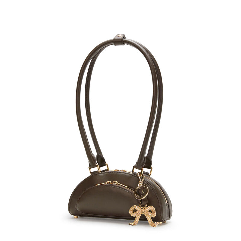 Self-Portrait Leather Shoulder Bag With Charms