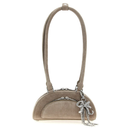 Self-Portrait Suede Mini With Charm Shoulder Bag
