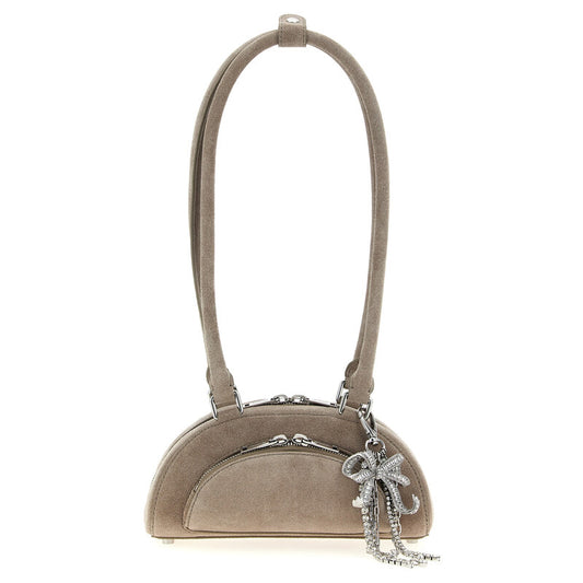 Self-Portrait Suede Mini With Charm Shoulder Bag
