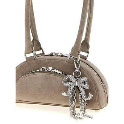 Self-Portrait Suede Mini With Charm Shoulder Bag