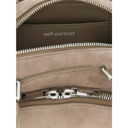 Self-Portrait Suede Mini With Charm Shoulder Bag