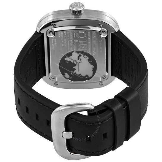 Sevenfriday, Automatic Black Leather Band Men's Watch