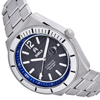 ساعة شيلد كوندور للرجال بمينا أسود