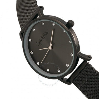 ساعة صوفي وفريدا، سافانا كريستال، مينا سوداء، للسيدات