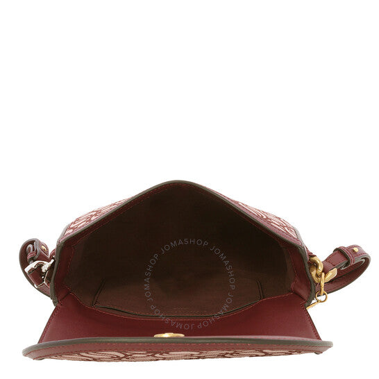 Stella McCartney, Ladies Burgundy Frayme Medium S-Wave Flap Shoulder Bag