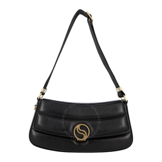 Stella McCartney, S-Wave Logo Plaque Padded Shoulder Bag