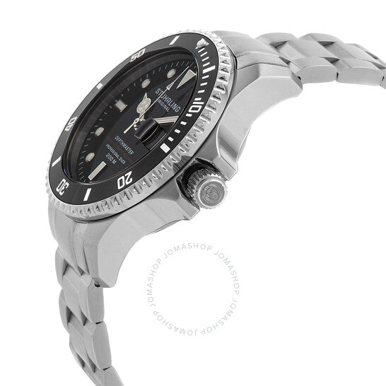 ساعة ستوهرلينغ أوريجينال، أكواديفر أوتوماتيكية للرجال بمينا أسود