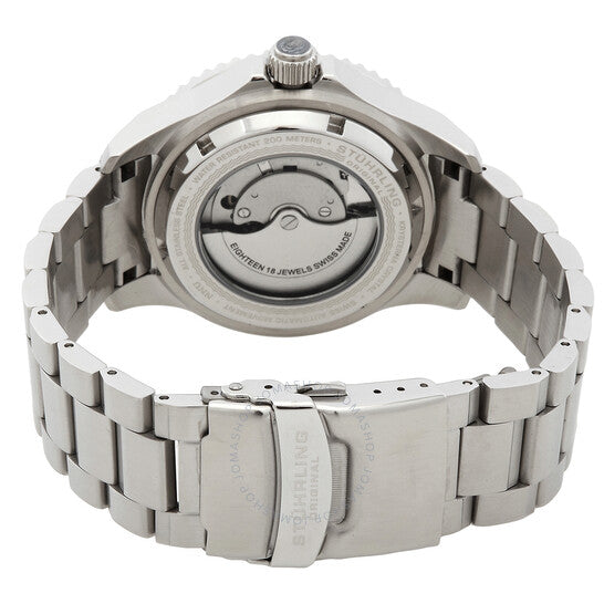 ساعة ستوهرلينغ أوريجينال، أكواديفر أوتوماتيكية للرجال بمينا أسود