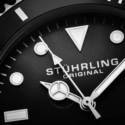 Stuhrling Original, Aquadiver Automatic Black Dial Men's Watch