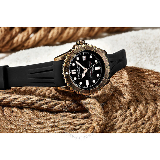 Stuhrling Original, Aquadiver Automatic Black Dial Men's Watch