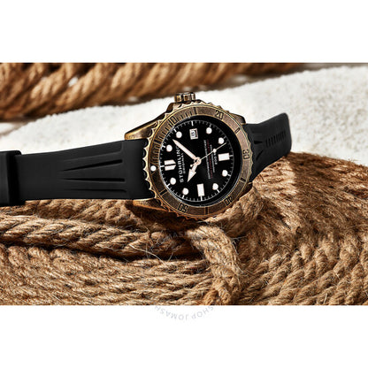 Stuhrling Original, Aquadiver Automatic Black Dial Men's Watch