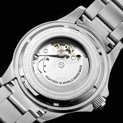 ساعة ستوهرلينغ أوريجينال، أكوادايفر أوتوماتيكية للرجال بمينا أزرق