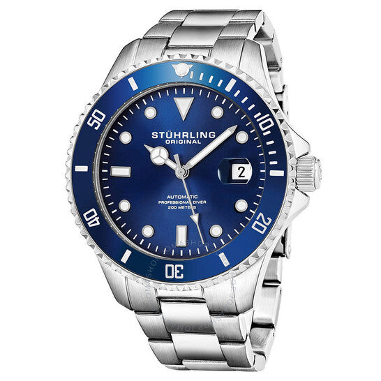 Stuhrling Original, Aquadiver Automatic Blue Dial Men's Watch
