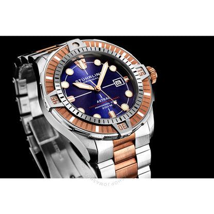 ساعة ستوهرلينغ أوريجينال، أكوادايفر أوتوماتيكية للرجال بمينا أزرق