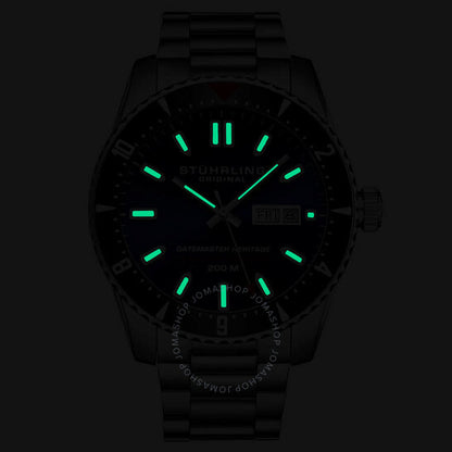 ساعة ستوهرلينغ أوريجينال، أكوادايفر أوتوماتيكية للرجال بمينا أزرق