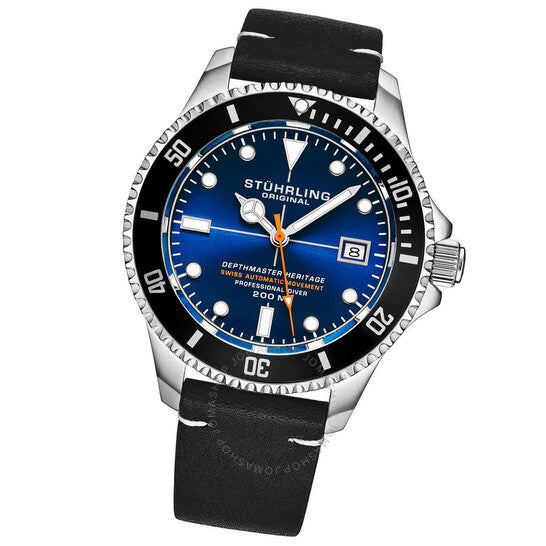 Stuhrling Original, Aquadiver Automatic Blue Dial Men's Watch