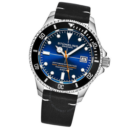 Stuhrling Original, Aquadiver Automatic Blue Dial Men's Watch