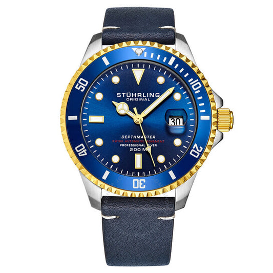 Stuhrling Original, Aquadiver Automatic Blue Dial Men's Watch