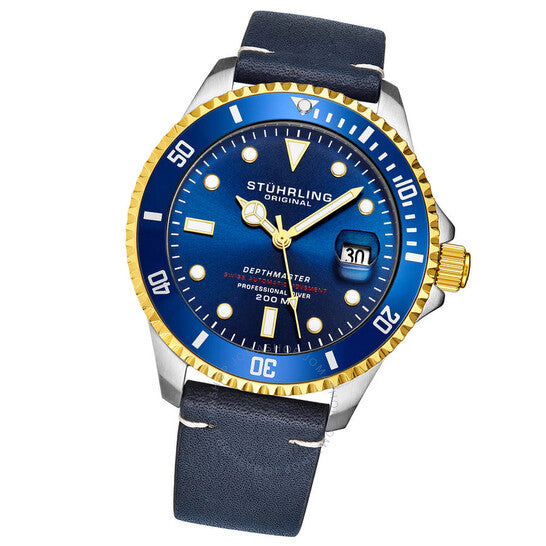 Stuhrling Original, Aquadiver Automatic Blue Dial Men's Watch