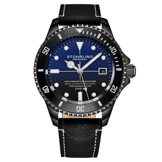 Stuhrling Original, Aquadiver Automatic Blue Dial Men's Watch