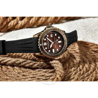 ساعة ستوهرلينغ أوريجينال، أكواديفر أوتوماتيكية للرجال بمينا بني